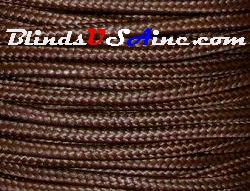2.2 millimeter blind cord, poly shade cord, color brown