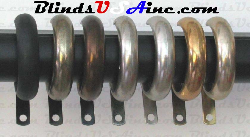 Traverse rod decorative ring slides