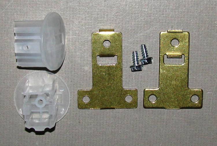 Kirsch Designer Metals Finial Plug Kit, 2 plugs, 2 Brass finish retainers and screws