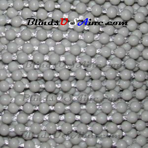 #6 Plastic Beaded Chain/Cord, 3.1mm Gray Bead