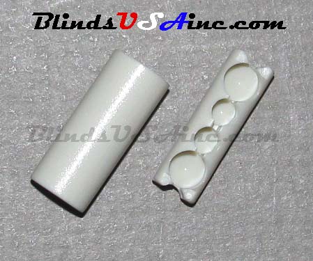 #6 Plastic Bead Chain Connector, 2 piece slide toghter, color ivory