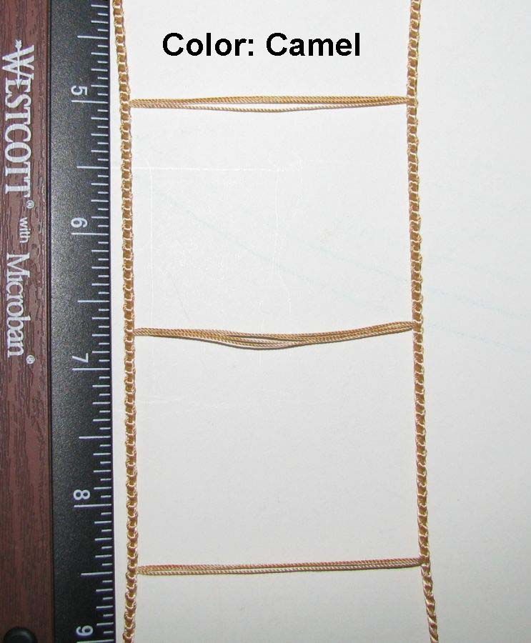 2 inch horizontal blind ladder card, color camel, size height