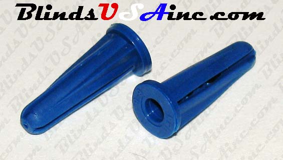 Plastic Wall Anchor, blue Plug, #8, 1 inch, Item # HRD-ANC-B1