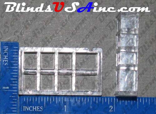 1-3/4 x 1 x 3/8 inch clear plastic Spacer Block, #SPCR-05, measurements