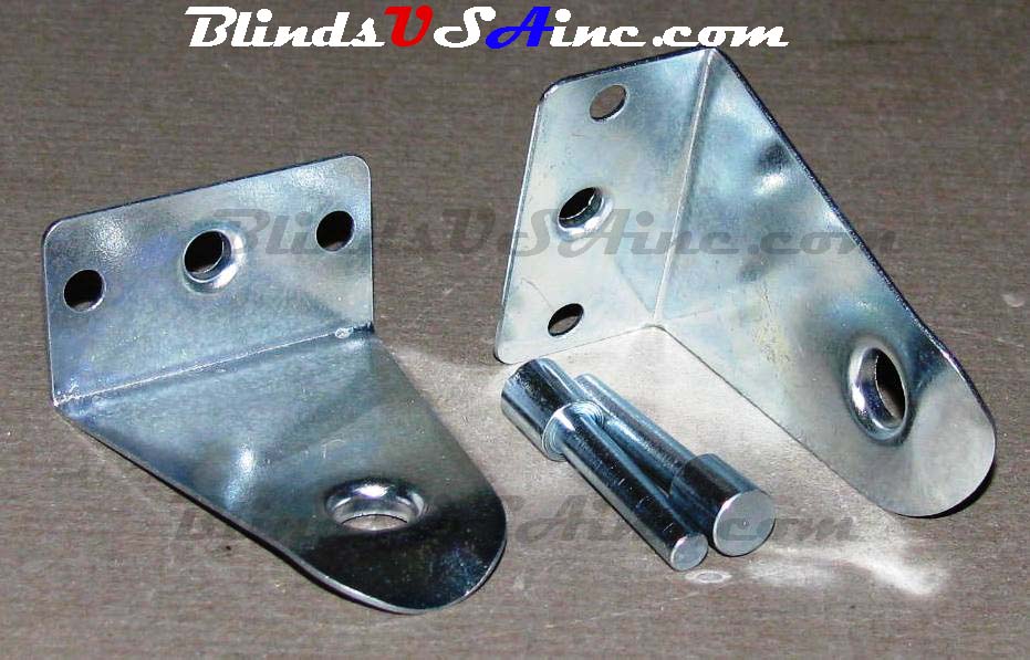 2" Metal Hold Down Brackets with Pins, for horizontal blinds 5 Pairs 