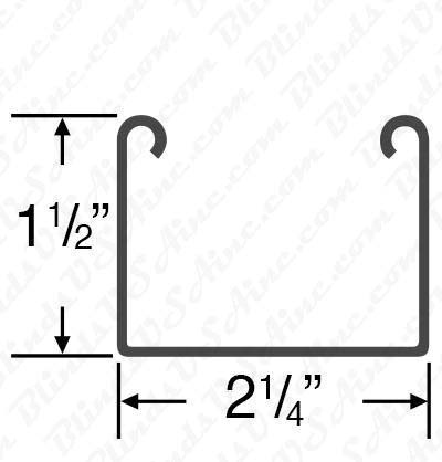 Dimensions of Low Profile rail 1-1/2 inch x 2-1/4 inch