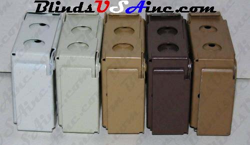 Display image of of 5 popular colors of Horizontal Blind Box End Brackets