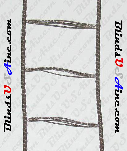 Mini Blind Ladder Cord, Color Cocoa #370, 1-1/8" inside width