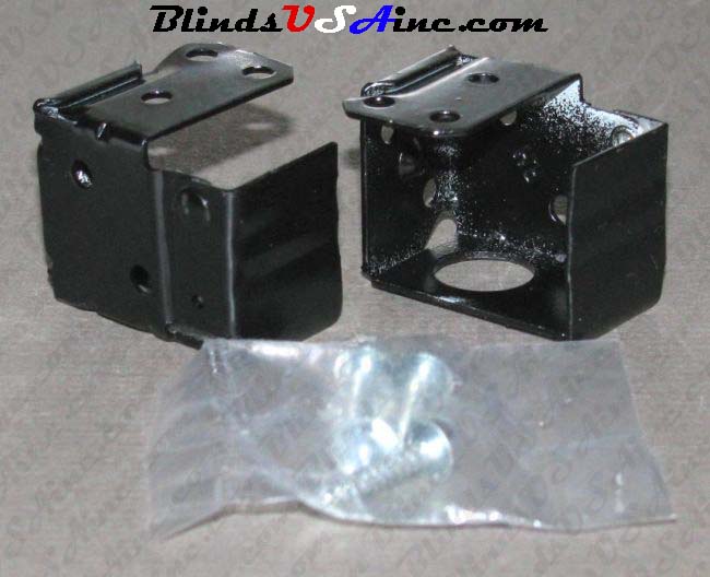Mini Blind Box End Brackets, 1-1/8" wide, 15/16" tall, color black