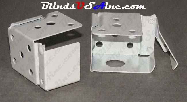 Mini Blind Box End Brackets, 1-3/4" wide, 1-1/4" tall, color alabaster