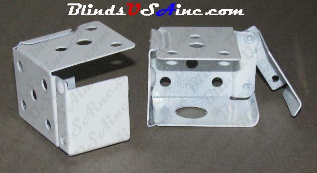 Mini Blind Box End Brackets, 1-3/4" wide, 1-1/4" tall, color white