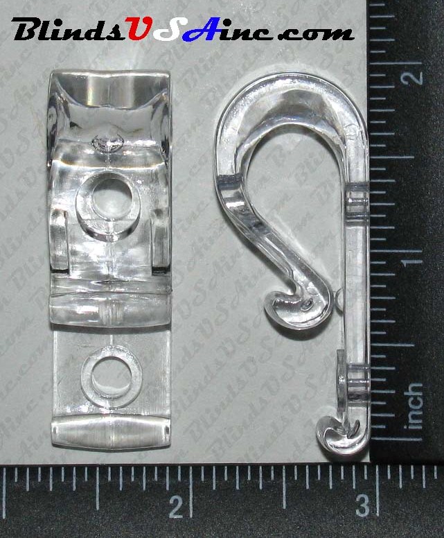 High Quality Cord Guide Chain Retainer P-Clip Clear Plastic, item # COR-121