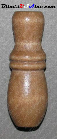 2-1/2 inch tall Hourglass shape Wood Cord Tassel, color Oak, #HOR-TAS5-OK