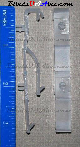 2 inch Venetian Blind Double valance return clip, accepts PVC, vinyl or aluminum valance, item # HCL-VN2-RTN