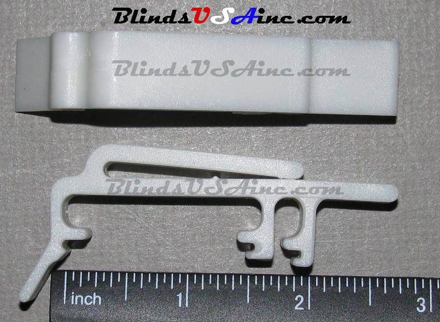 Vertical Blind Dust Cover Valance Clip, fits 1-9/16 inch headrails, Profile - Laserlite