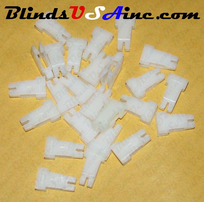 VERTICAL BLIND WHITE PLASTIC CORD CHAIN CONNECTOR CLIPS x2 