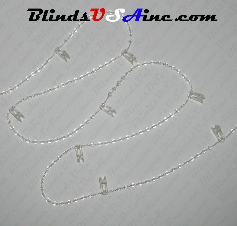 Vertical Blind Plastic Bead Chain n Clip