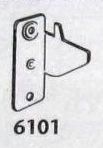 Kirsch single locksem curtain rod bracket, part # 6101-061, drawing