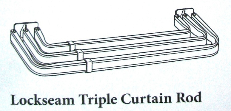 Kirsch Lockseam Triple Curtain Rod Set