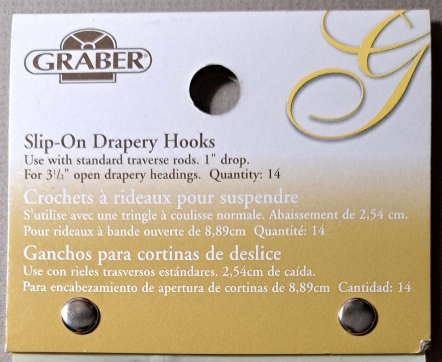 Silver Drapery Pin Hooks For Curtains And Draperies - 4146