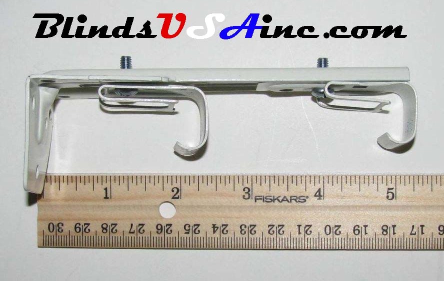 Graber regular duty oval rod double support bracket, part #9-336-1, measurements
