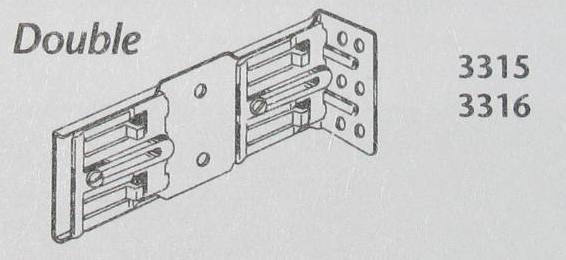 Kirsch heavy duty push in double rod end brackets, return 6.5 to 7.5 inch, part # 3316-025, Item # DRP-EBR2-HD7