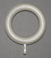 Kirsch 1-5/8" Cafe Rings with Eyelet, Finish: Ivory, pack of 7