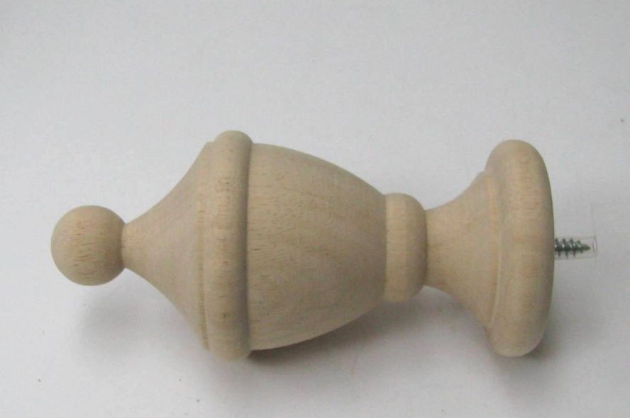 Graber 2" screw-in finial Traditional, part #3-108-0 Side view