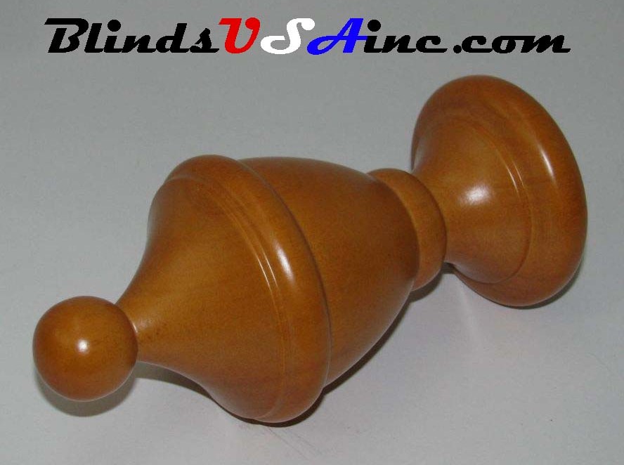 Graber 2" screw-in finial Traditional, part #3-108-48 front view