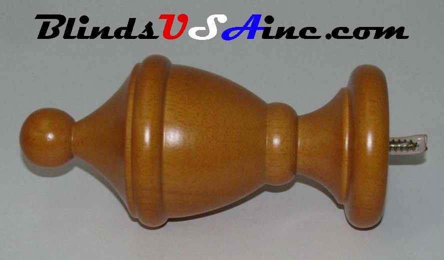 Graber 2" screw-in finial Traditional, part #3-108-48 Side view