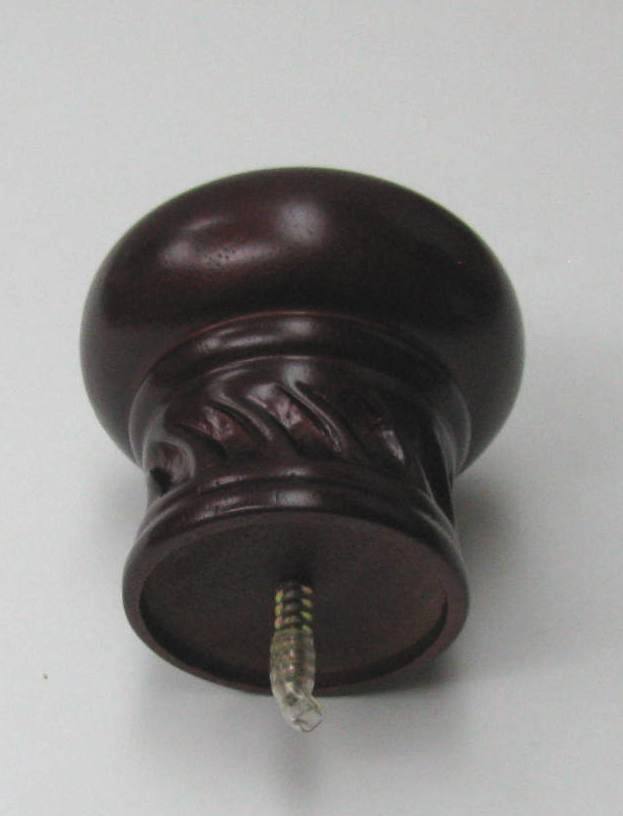 Graber 2" screw-in finial Eminence, part #3-1448-77 back view