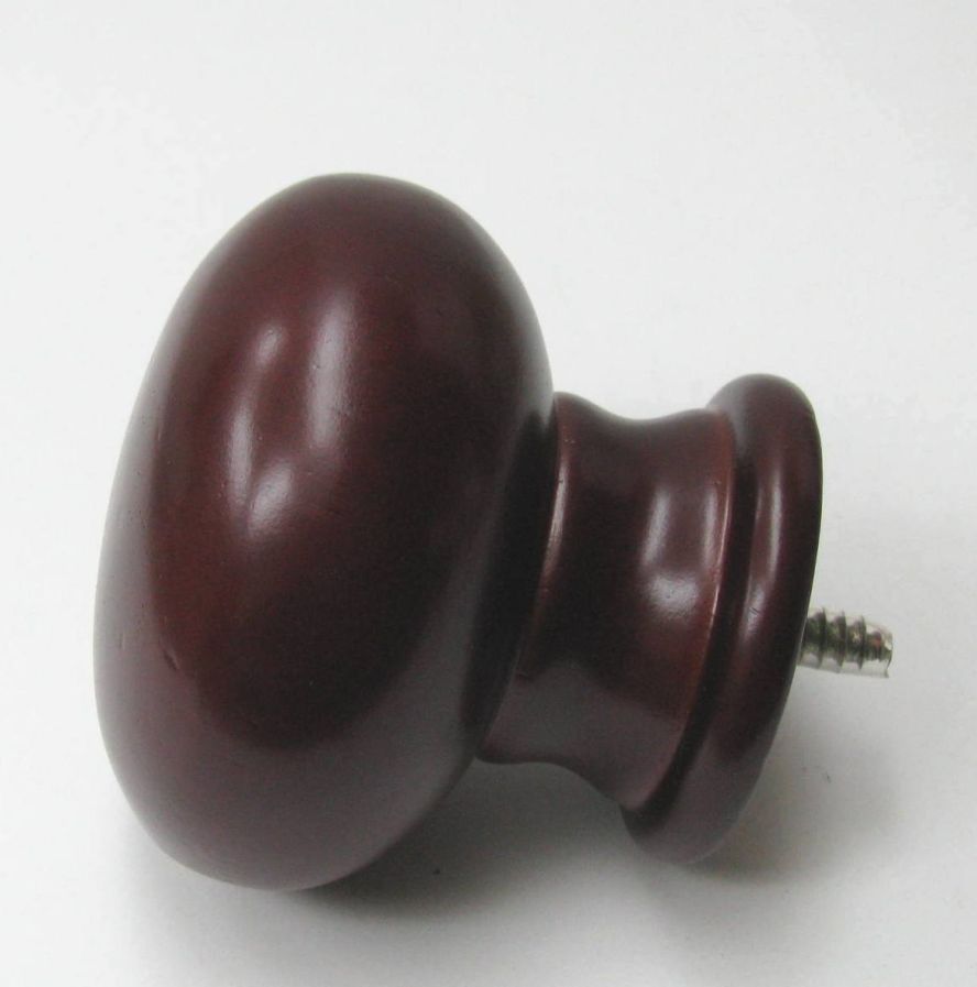 Graber 2" screw-in finial Mission, part #3-1458-77 side view