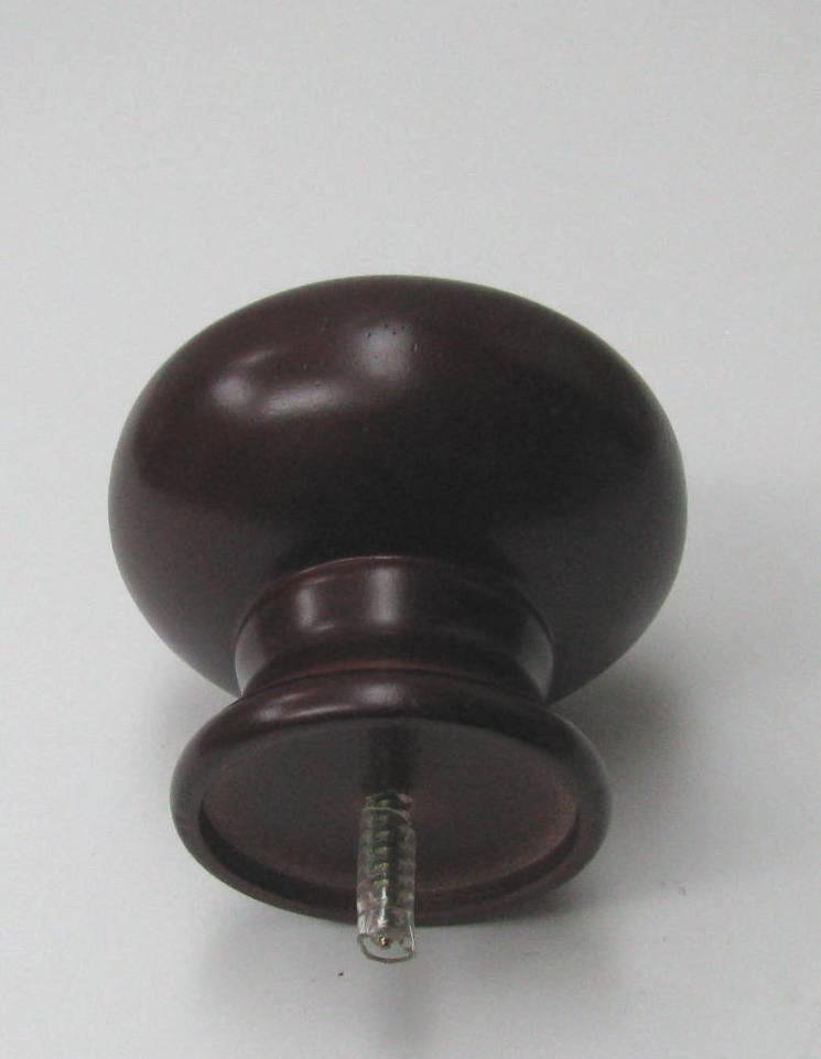 Graber 2" screw-in finial Mission, part #3-1458-77 back view