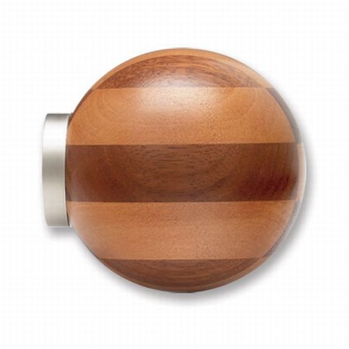 Kirsch Mix & Match Screw in Finials, Design: Wooden Ball, Finish: Checkered, Part # 73296-999
